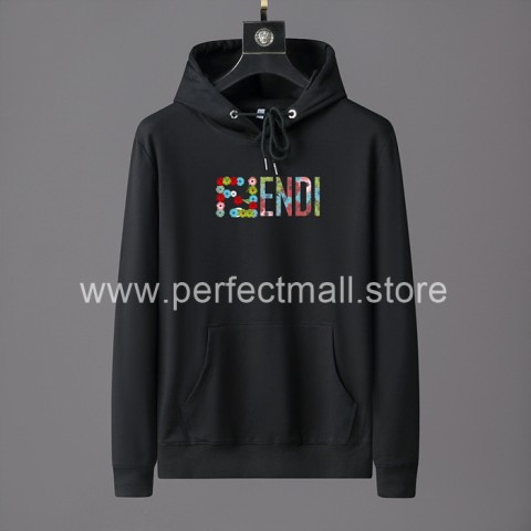 [M~3XL]펜디 플라워 로고 후드 2color