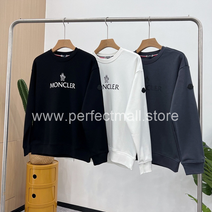 [S~2XL]몽클레어 로고 라운드 맨투맨 3color